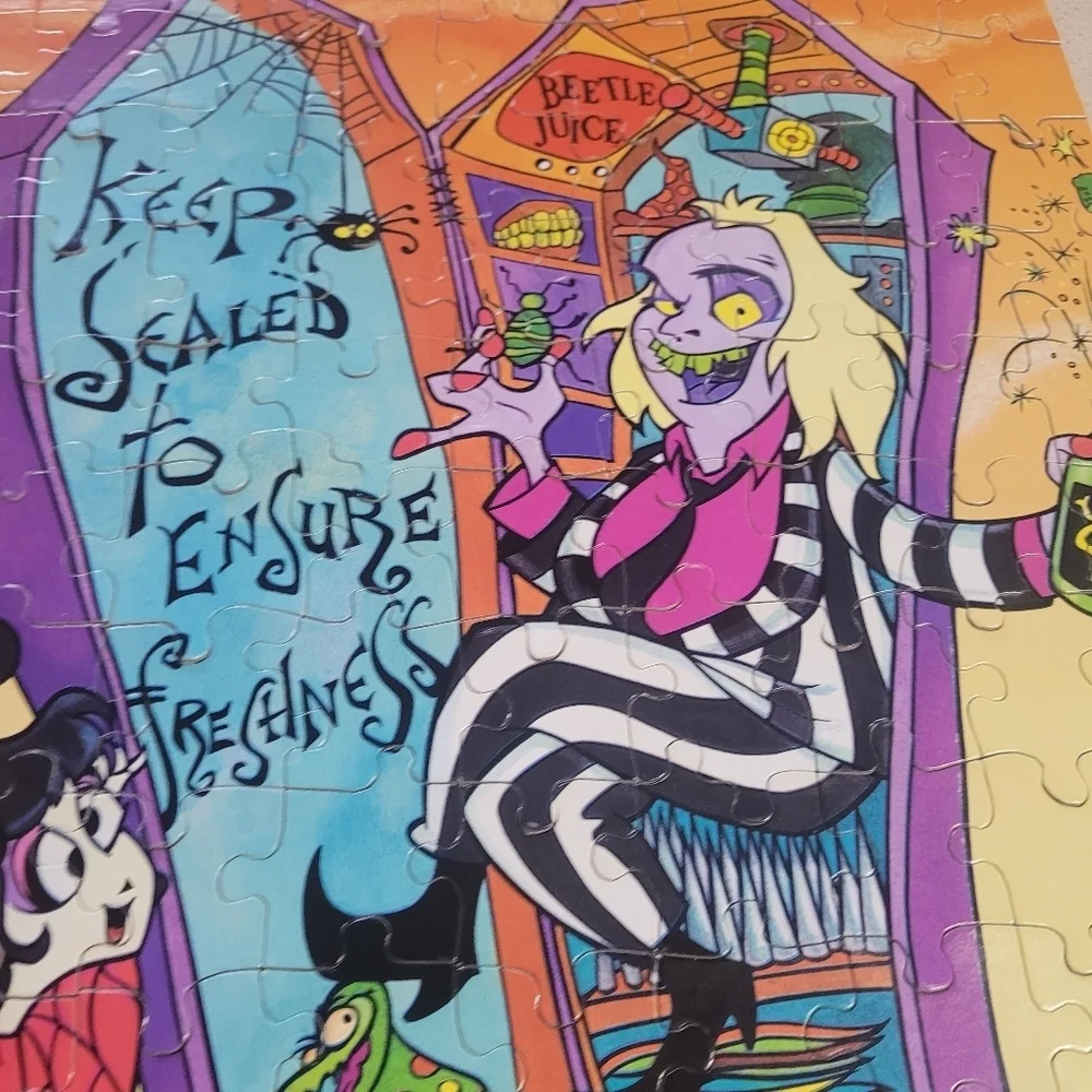 VTG 1990 Beetlejuice 100 Piece Jigsaw Puzzle Complete